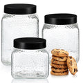 Retro Glass Storage Canisters, Set of 3