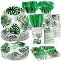 Tropical Leaf Party Tableware Set, 350 Pieces