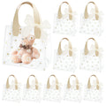 Clear PVC Gift Bags with Handles and Ribbon, 7.87 x 7.09 x 3.94 in, 10 ct