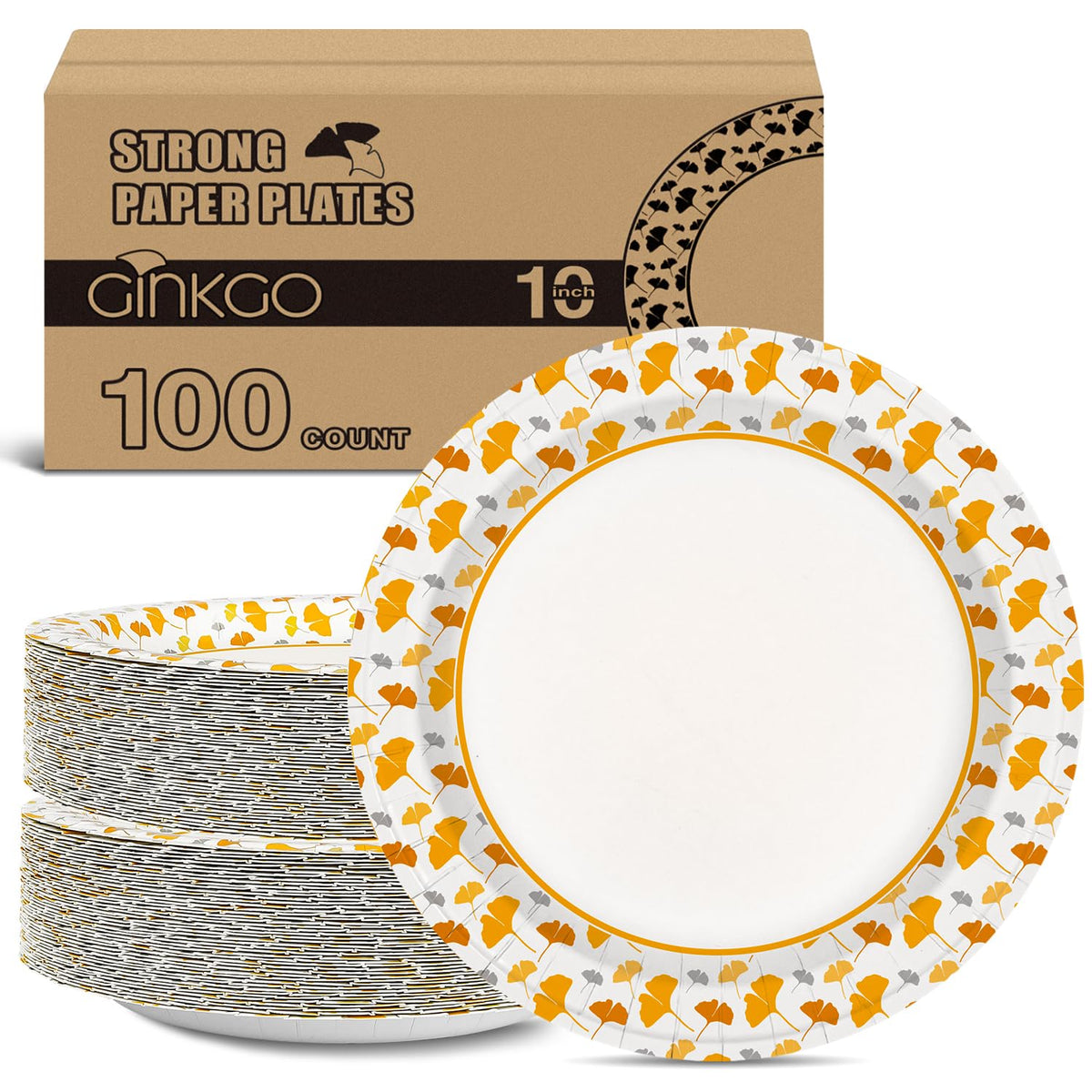 Paper Plates, 10 in, 100 pc