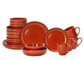 Nordic Speckled Stoneware Dinnerware Set, 20-Piece, Orange