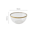 Gold-Rimmed Textured Glass Plates