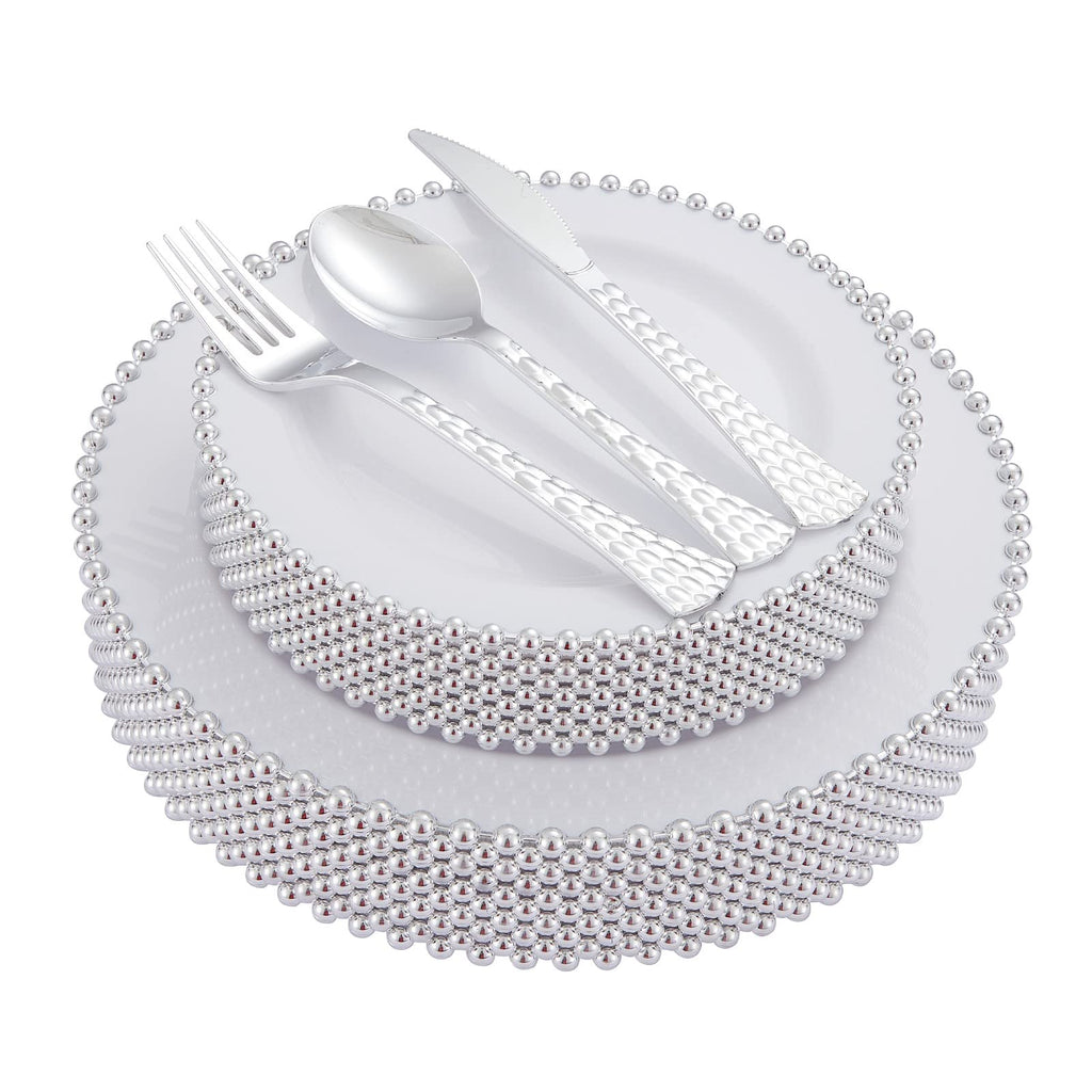 Silver Pearl Party Set, 75 pc