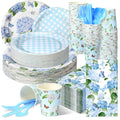 Hydrangea Party Tableware for 50, 400 pc