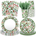 Holly Christmas Party Tableware Kit, 175 pc