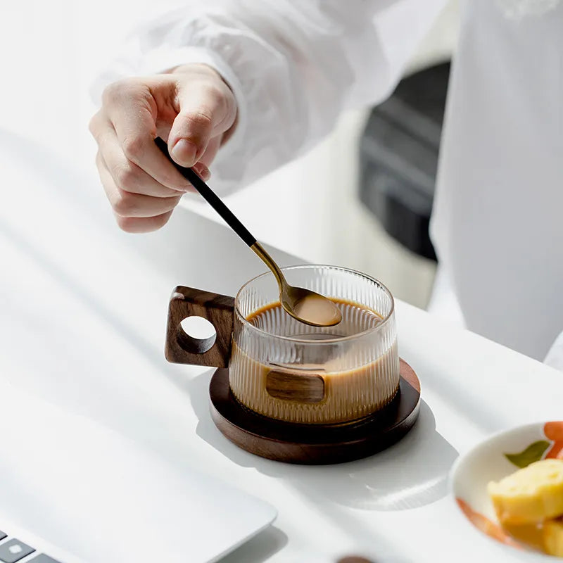 Borosilicate Glass Coffee Cup — Set Options