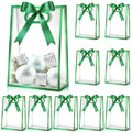 Clear Gift Bags with Die-Cut Handles and Ribbon, 7 x 10 x 3.15 in, 12 ct