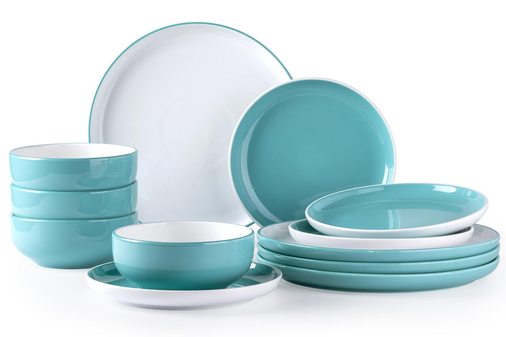 White Ceramic Dinner Set, 12-Piece