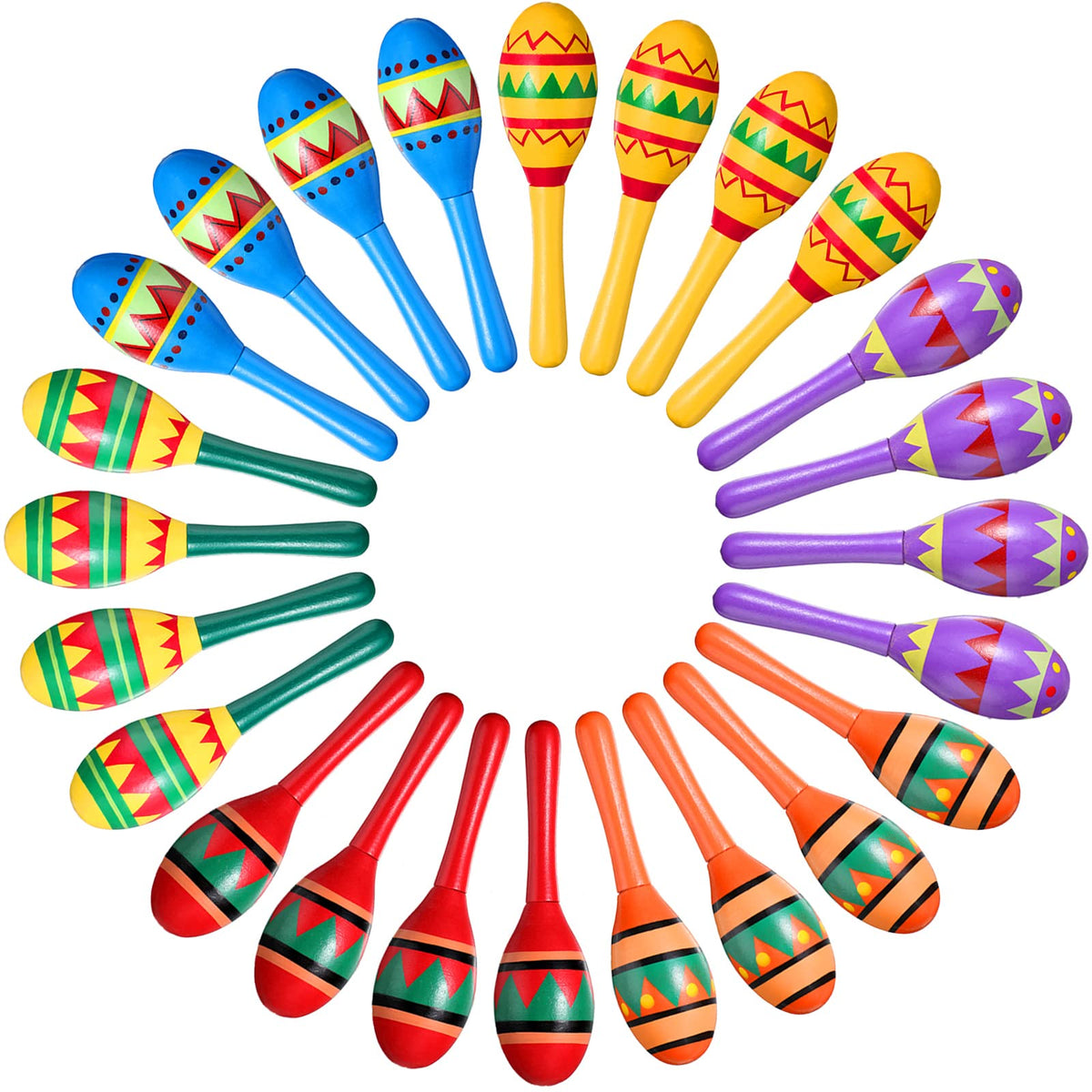 Mini Fiesta Maracas, 24-Pack