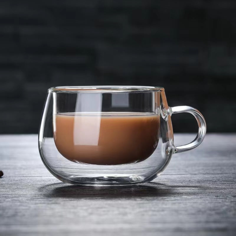 Clear Double-Wall Glass Coffee Cup — 150 ml