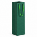 Dark green paper wine gift bag — single white hero