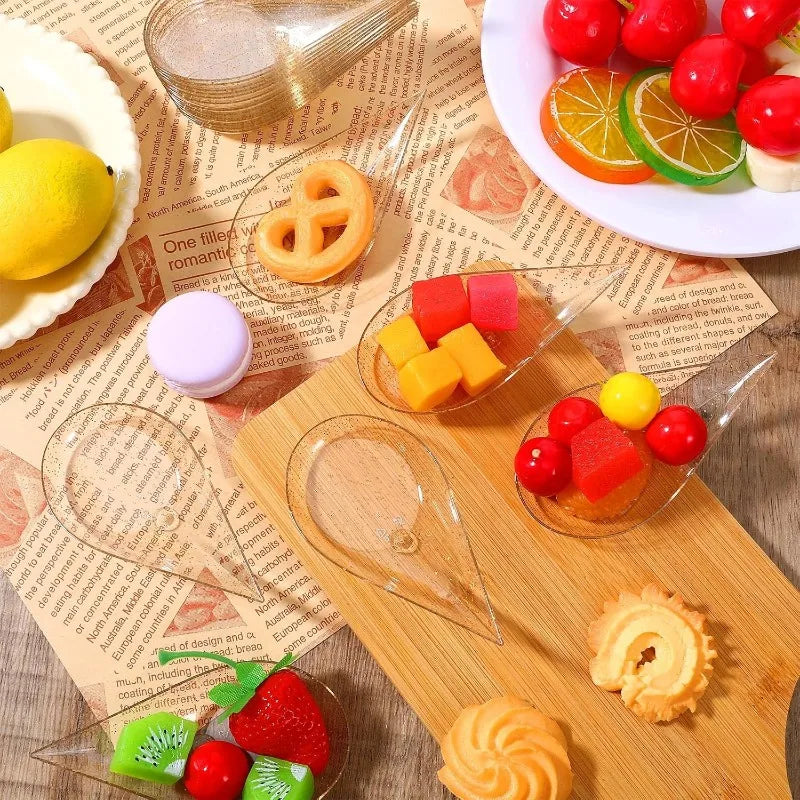 Gold Glitter Mini Appetizer Set, 400 Pieces