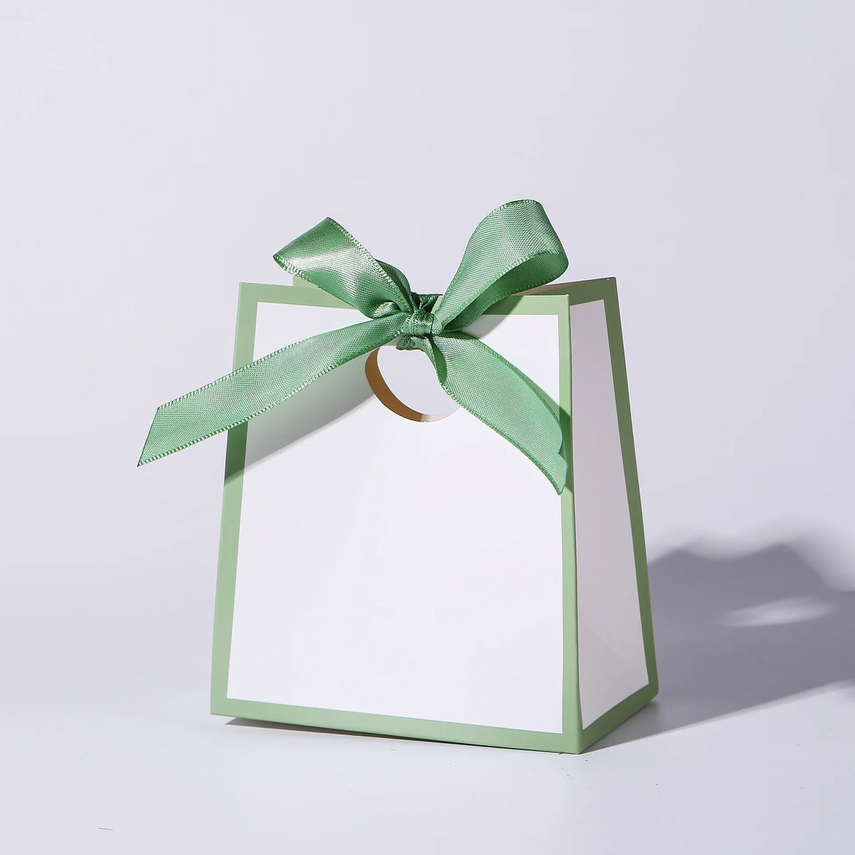 Colour-Border Mini Gift Bags with Ribbon Bows, 50-Pack