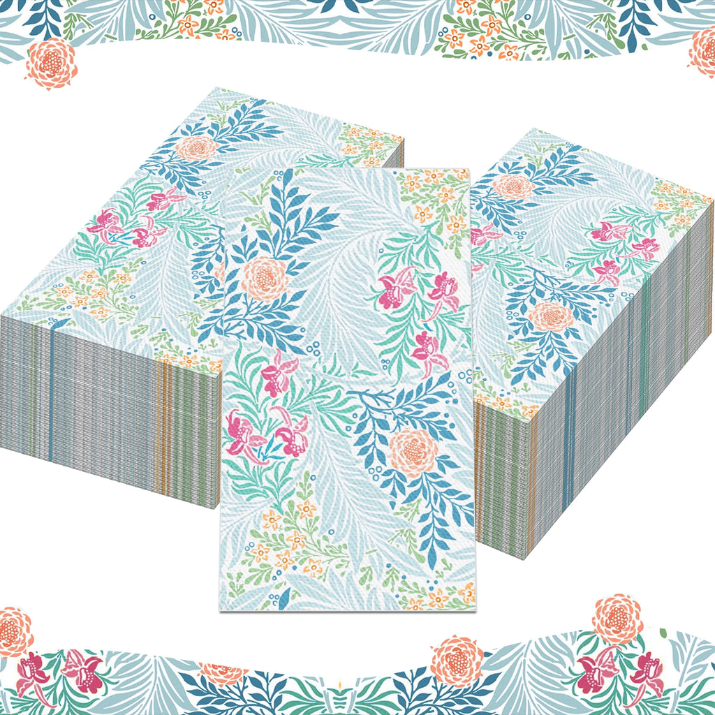 Blue Vine Paper Guest Napkins, 40 Count (2 Packs of 20)