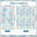 Pastel Floral Paper Guest Napkins, 40 Count (2 Packs of 20)