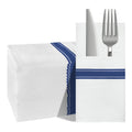 Colour Stripe Paper Napkins with Flatware Pocket, 25-Pack