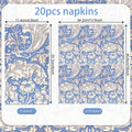 Orange Floral Paper Guest Napkins, 40 Count (2 Packs of 20)