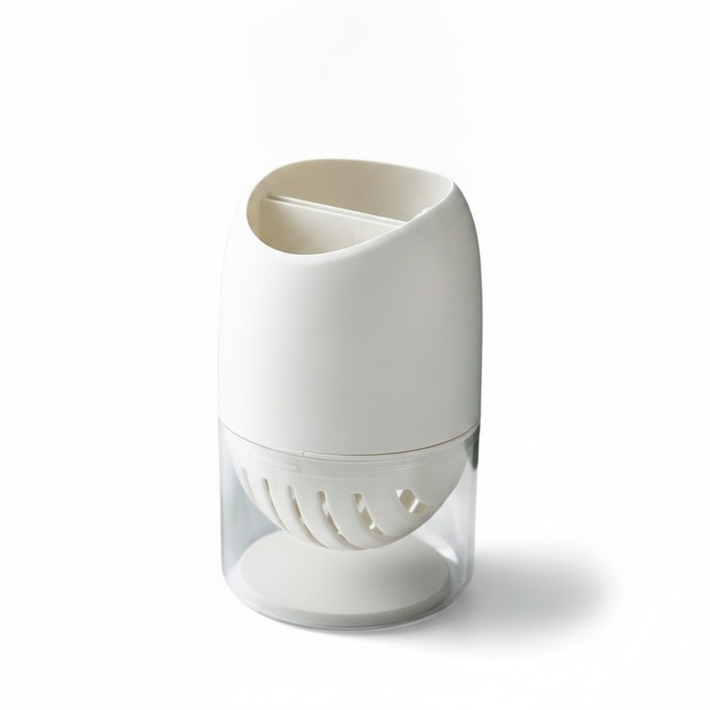 Sleek Japanese dual-slot utensil organizer on white background