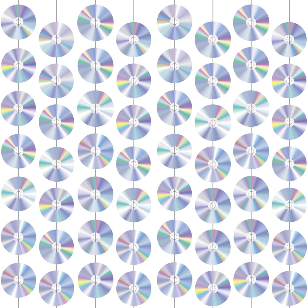 Retro CD Hanging Party Decorations, 8-Pack