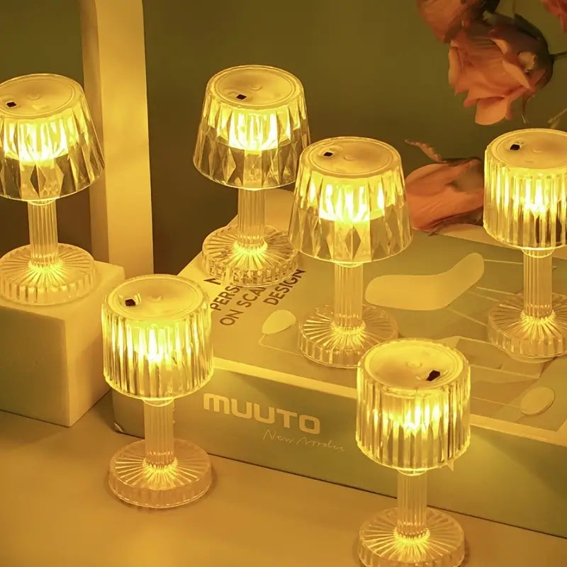 Cordless Night Light with Cylindrical Shade