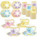 Fairooth Floral Paper Tea Party Set, 24 ct