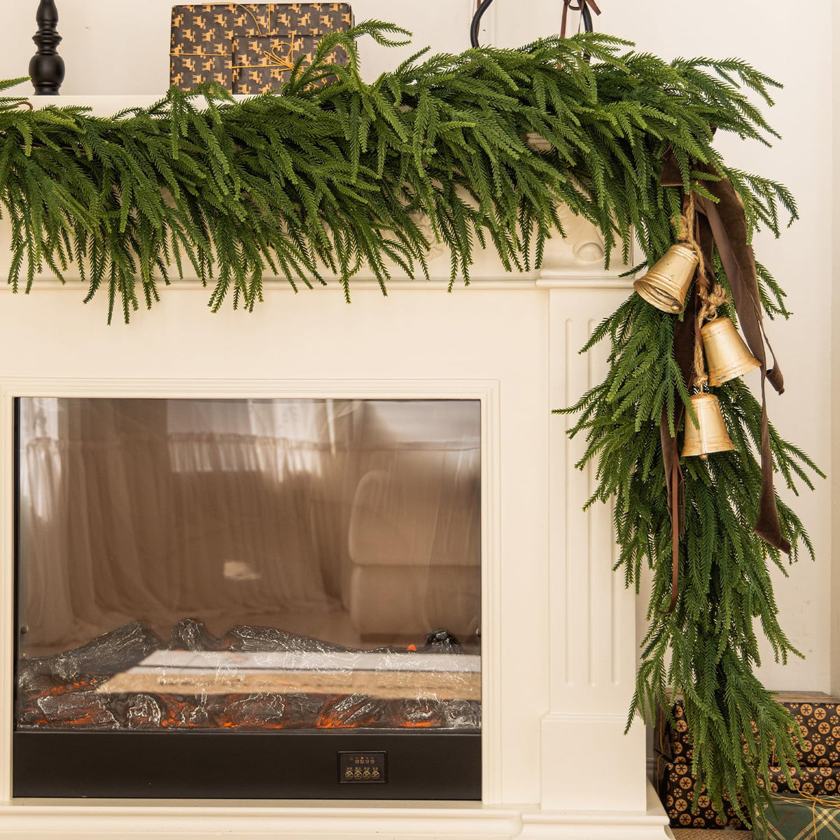 Real-Touch Norfolk Pine Garland, 6 ft