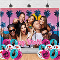 Jersey Shore Birthday Party Backdrop, 5 × 3 ft