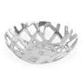 Openwork Metal Fruit and Bread Bowl, Silver, 12 in