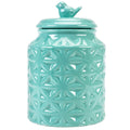 Turquoise Ceramic Cookie Jar — view 2