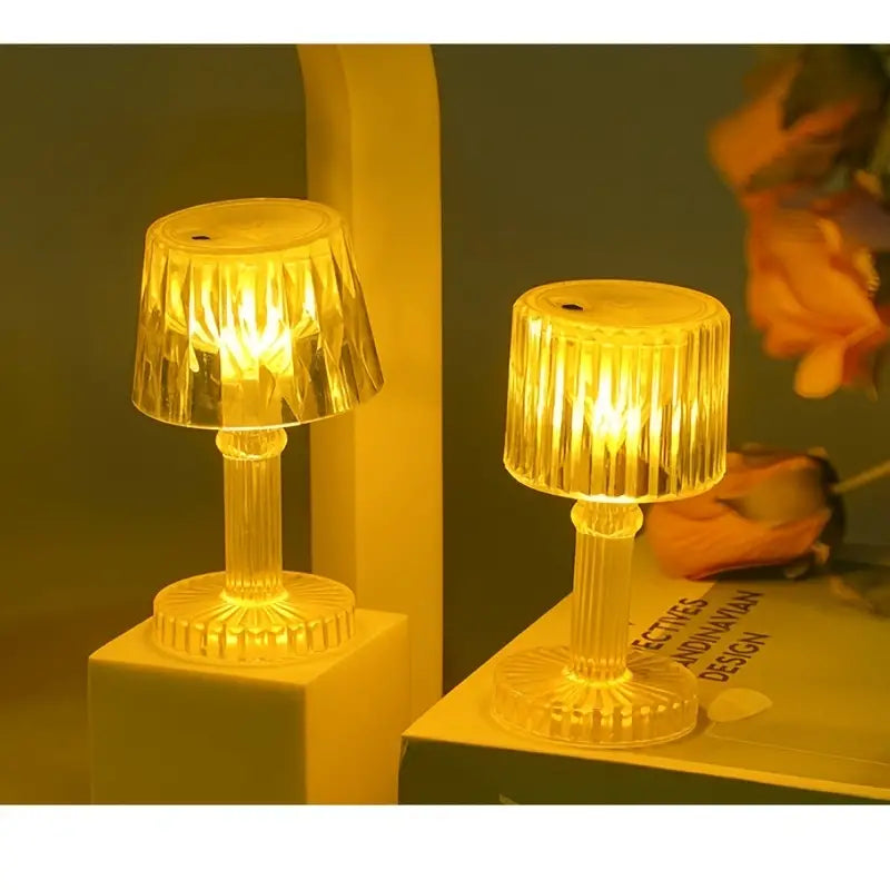 Cordless Night Light with Cylindrical Shade