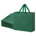 Dark Green Kraft Paper Bags with Cotton Handles, 12.5 x 4.5 x 11 in, 12 ct