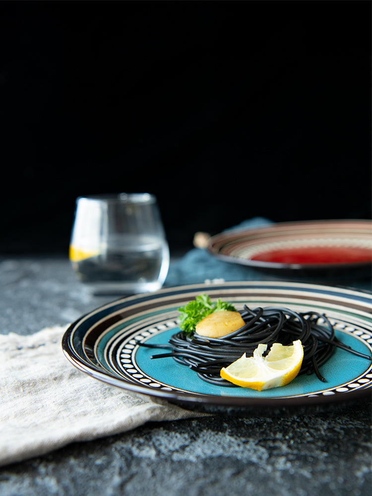 Hand-Painted Underglaze Porcelain Plates