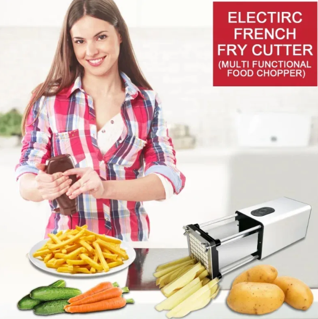 Electric French Fry and Vegetable Stick Cutter, 2 Blade Sizes