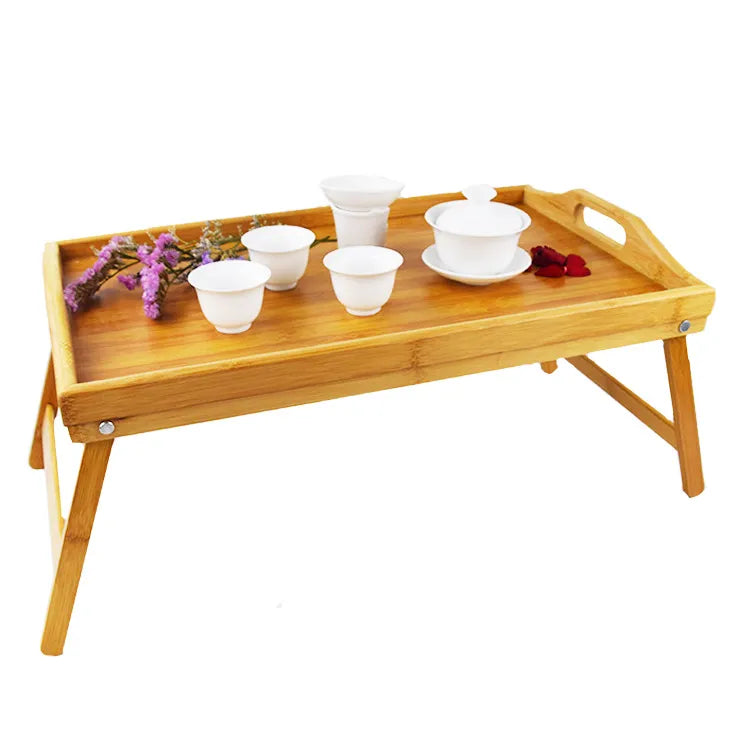 Bamboo Folding Breakfast Tray with Legs