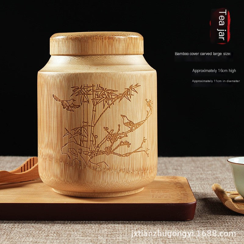 Natural Bamboo Tea Canister