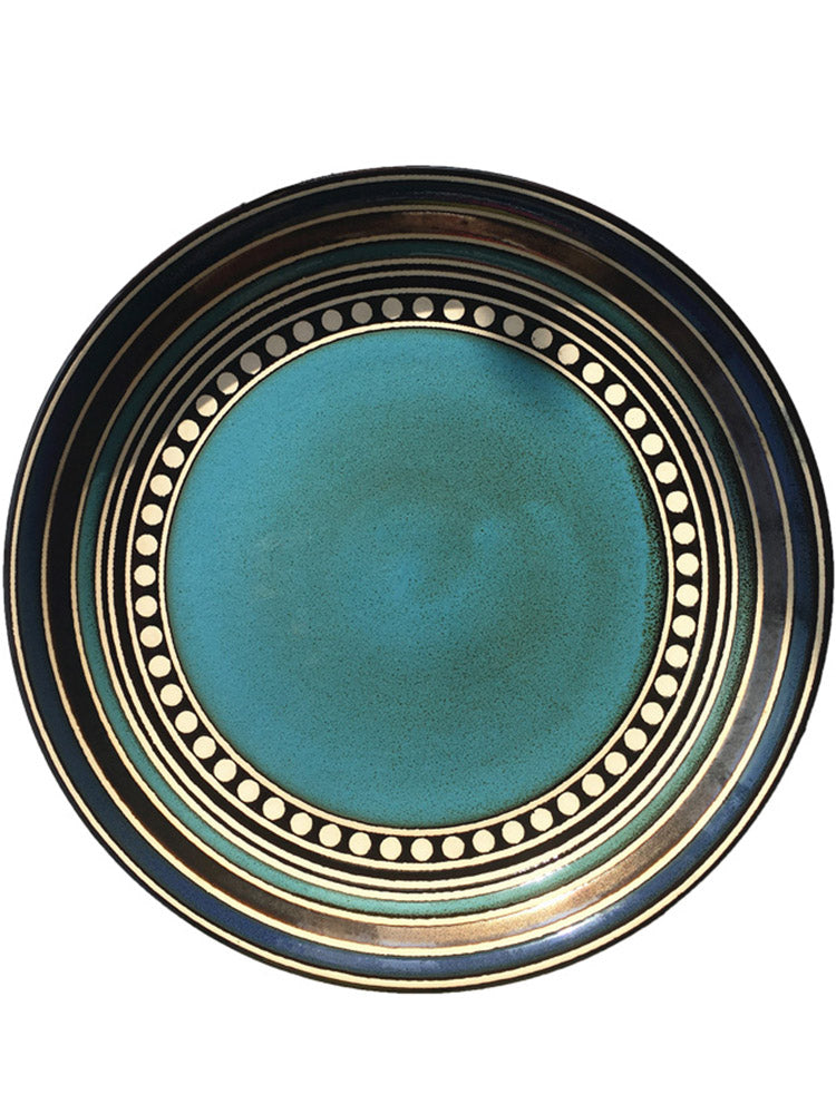 Hand-Painted Underglaze Porcelain Plates