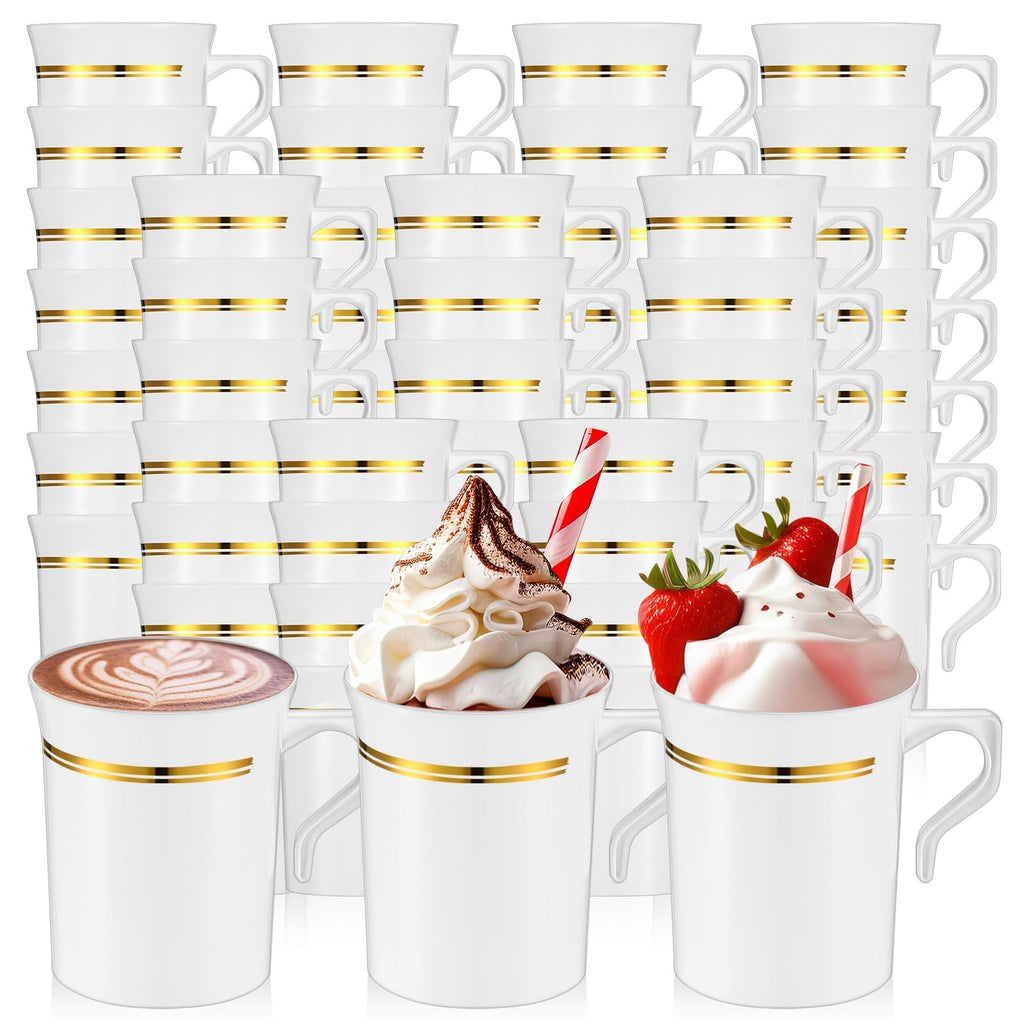 Disposable Coffee Mugs with Handles, 8 oz, 48 ct — view 1