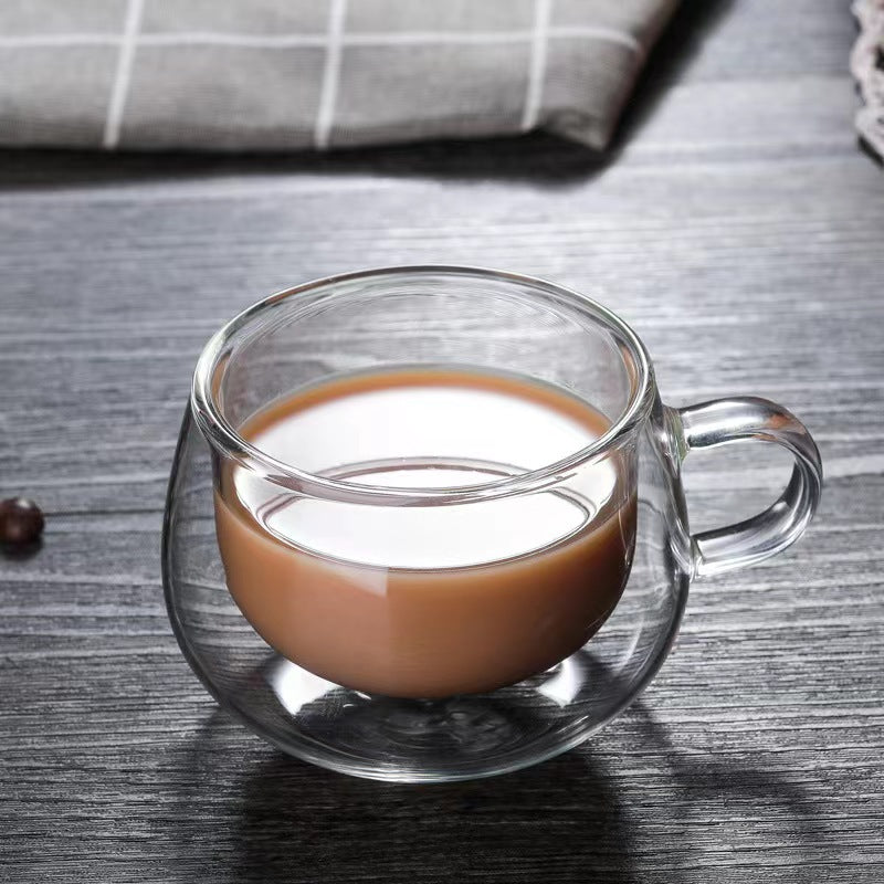 Clear Double-Wall Glass Coffee Cup — 150 ml