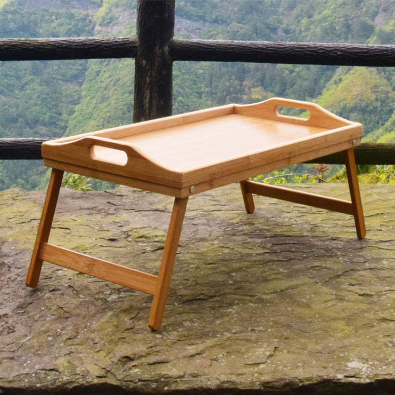 Bamboo Folding Breakfast Tray with Legs