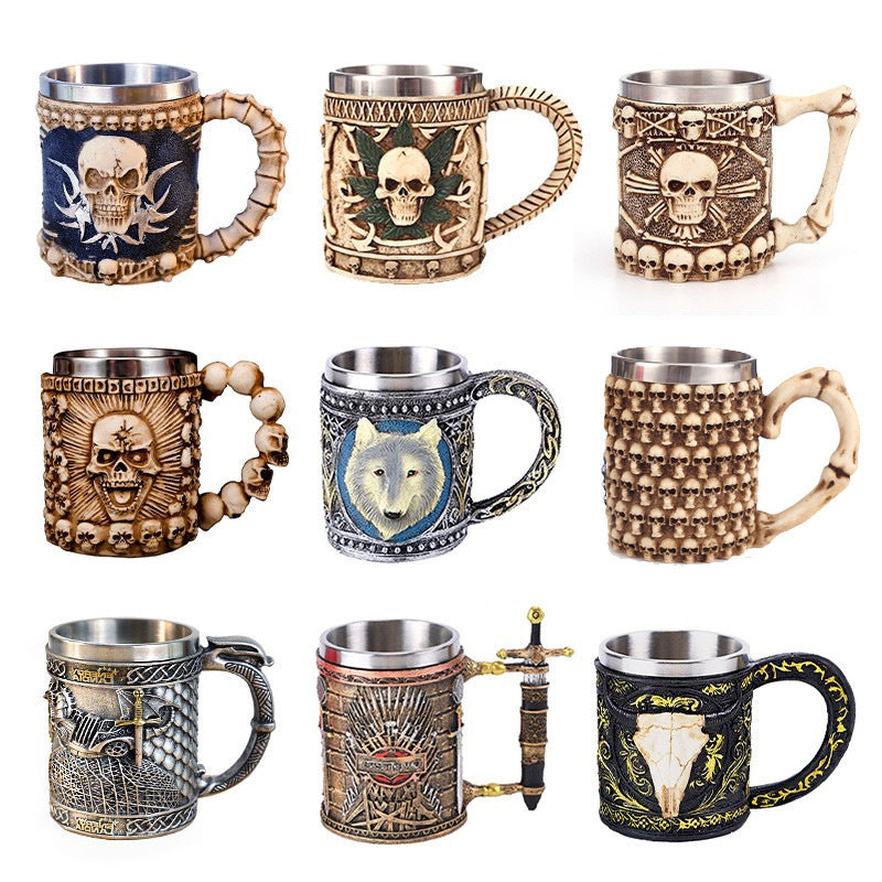 3D Skull Mug — Decorative Design Options