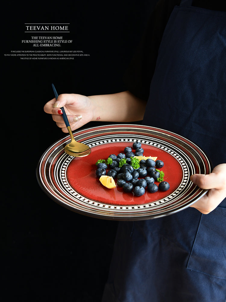 Hand-Painted Underglaze Porcelain Plates