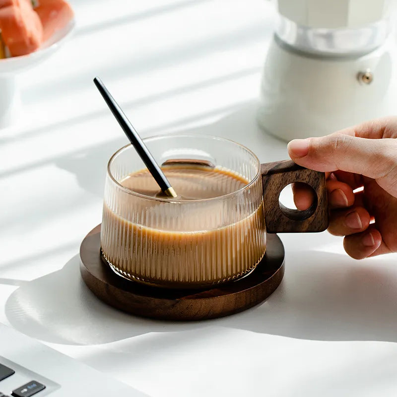 Borosilicate Glass Coffee Cup — Set Options