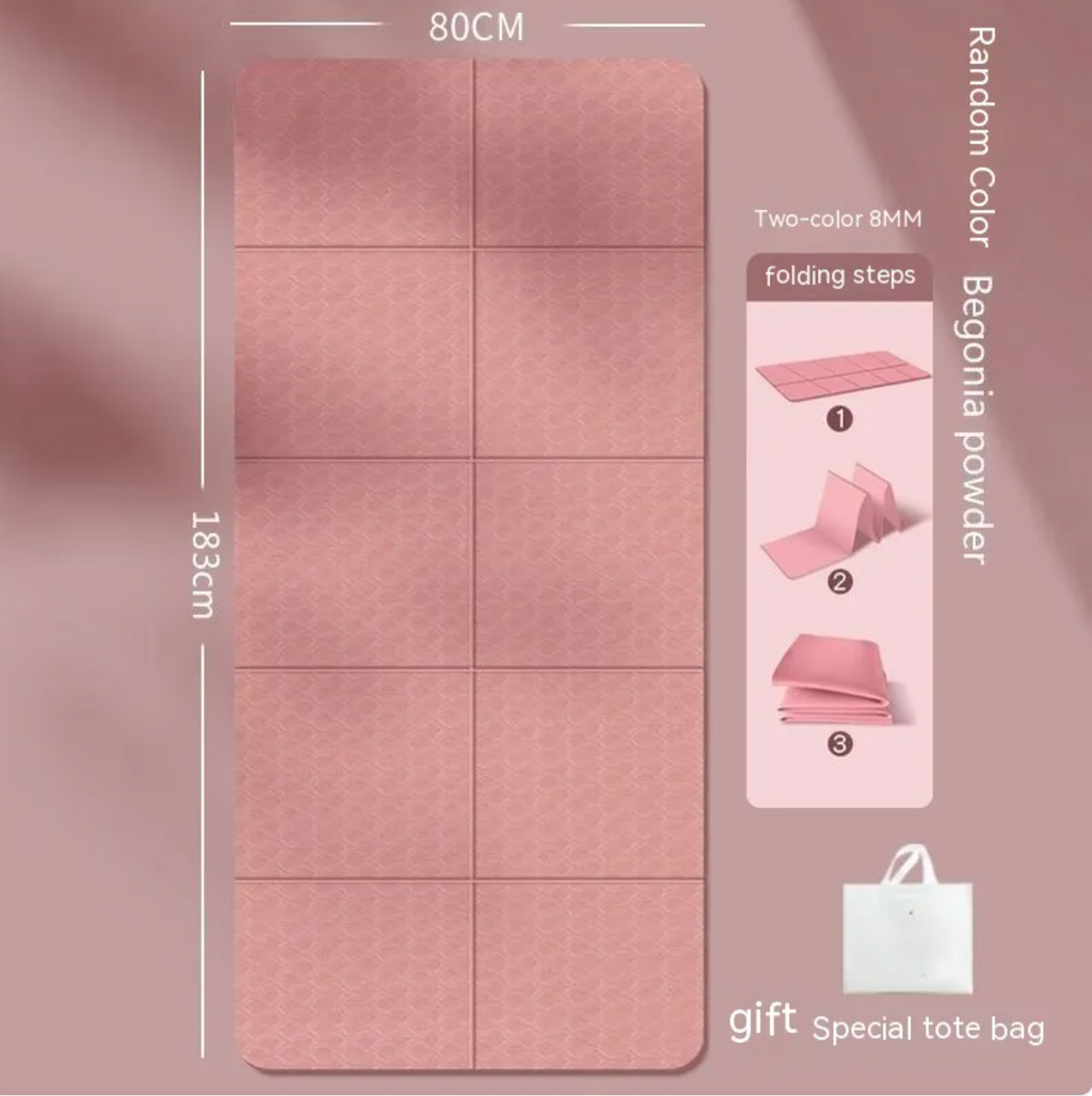 Foldable Travel Yoga Mat, 8mm