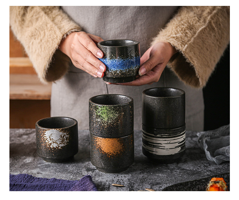 Ceramic Tea Cup — Glazed Color Options