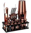 Boston Cocktail Shaker Bar Set, 20-Piece with Stand