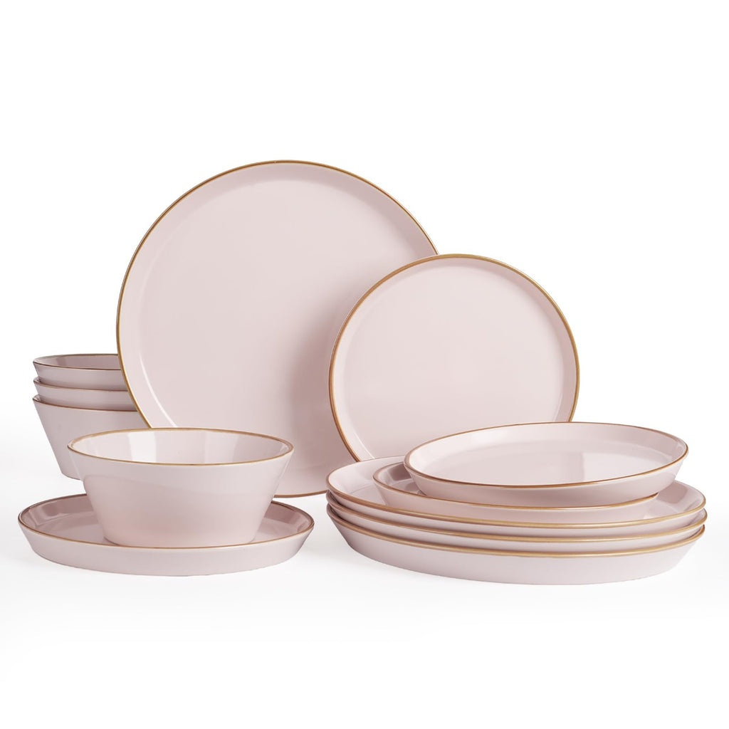 Saturn Handcrafted Stoneware Dinnerware Set, 12-Piece