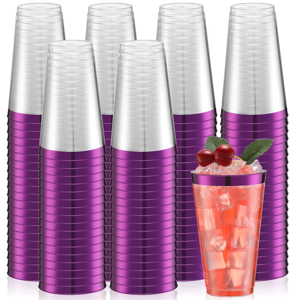 Rimmed Plastic Wine Tumblers, 16 oz, 100 ct — view 2
