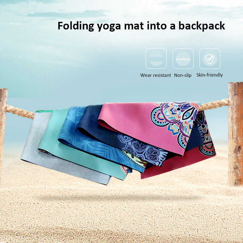 Suede & Natural Rubber Travel Yoga Mat