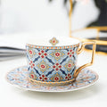 Porcelain Cup and Saucer Set, Moroccan Patterns