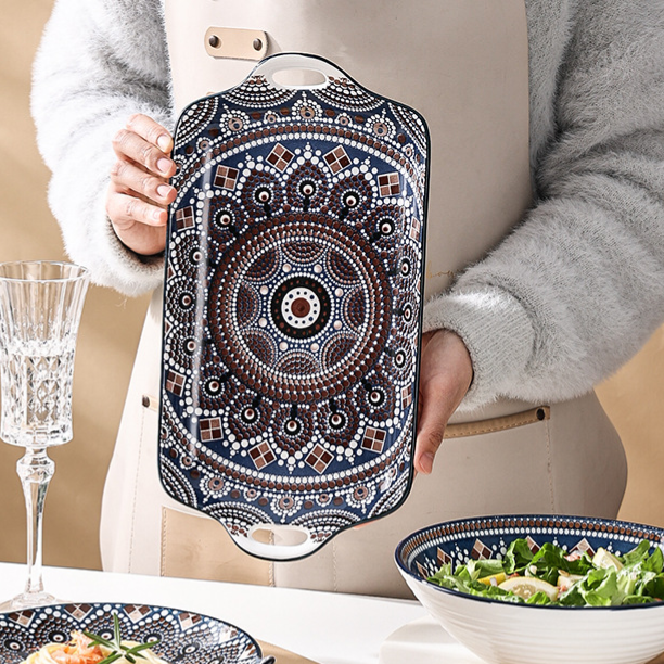 Bohemian Floral Ceramic Tableware Set — view 4